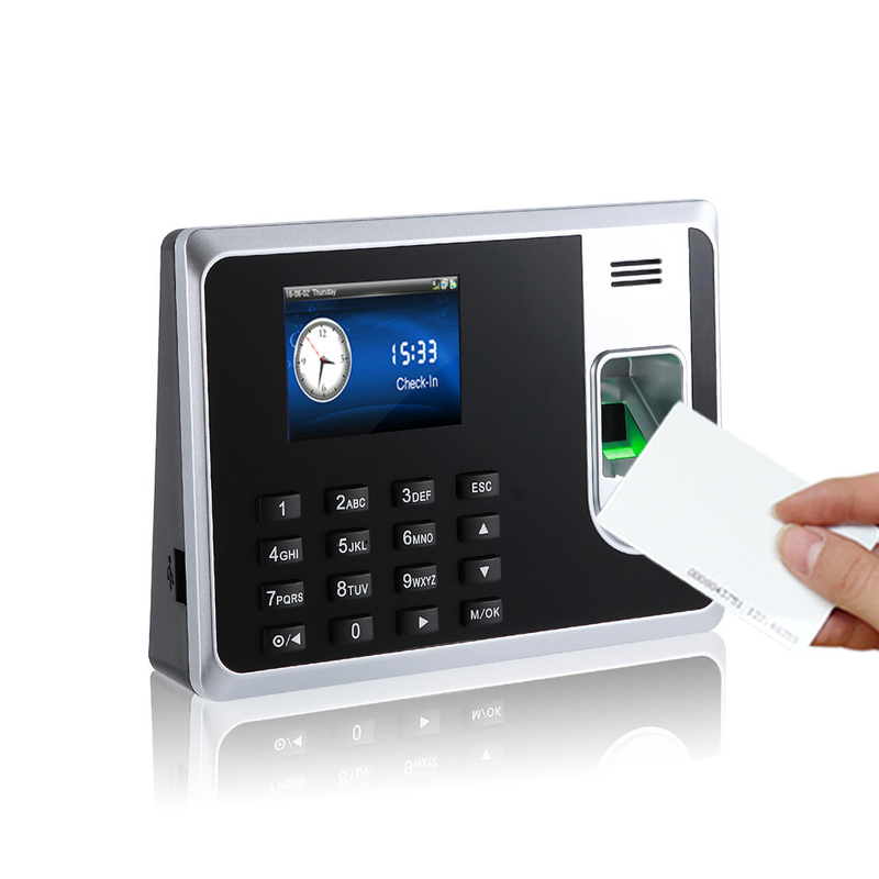 Système de contrôle d'accès biométrique par empreintes digitales et lecteur de carte RFID Time AttendanceTerminal avec batterie