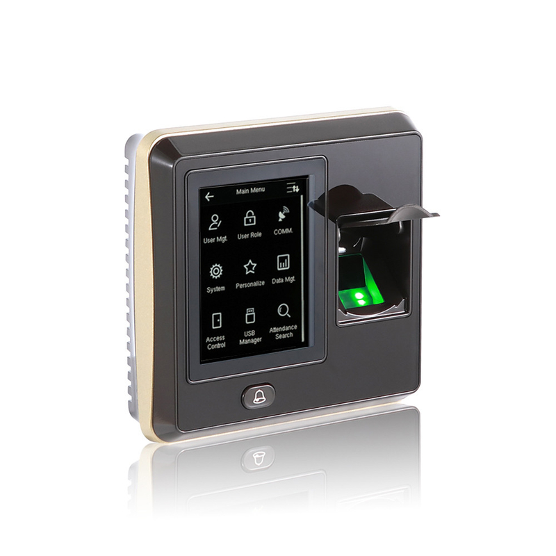 Écran tactile de petite taille Système de contrôle d'accès biométrique d'empreintes digitales avec alarme et sonnette de porte