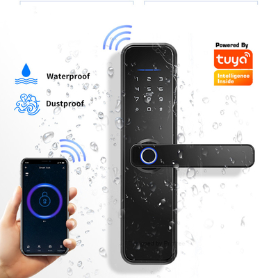 Serrure de porte extérieure à la maison de code de carte de porte de Tuya d'APPLI de sécurité d'empreinte digitale futée imperméable de WiFi