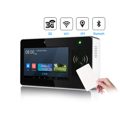 Terminal du système d'assistance horaire sans fil 3G Android avec carte RFID d'empreinte digitale et GPS