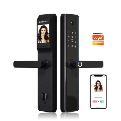 Fermeture de porte sans fil par empreinte digitale pour hôtel et carte/verrouillage de porte numérique pour hôtel avec caméra Tuya Wifi ou TTLock